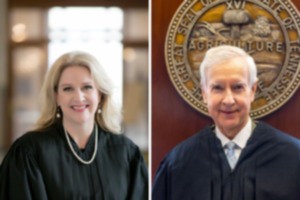 <strong>Shelby County Circuit Court Judge Valerie Smith (left) and Special Judge&nbsp;James R. Newsom III (right) are among six contenders to fill a vacancy on the Tennessee Court of Appeals.</strong> (From left to right: Courtesy Valerie Smith; Courtesy Shelby County)