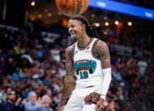 <strong>Memphis Grizzlies guard Ja Morant celebrates during action against the Orlando Magic on Saturday, Oct. 26, 2024.</strong> (Mark Weber/The Daily Memphian)