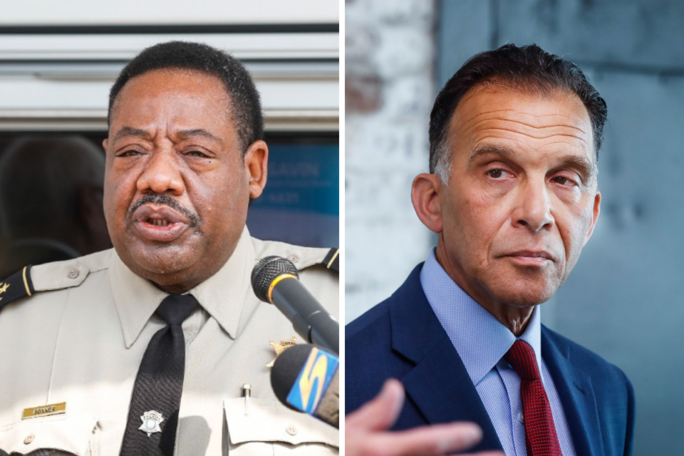 <strong>Shelby County Sheriff Floyd Bonner Jr, left, and Juvenile Court judge Tarik Sugarmon, right.</strong> (The Daily Memphian files)&nbsp;