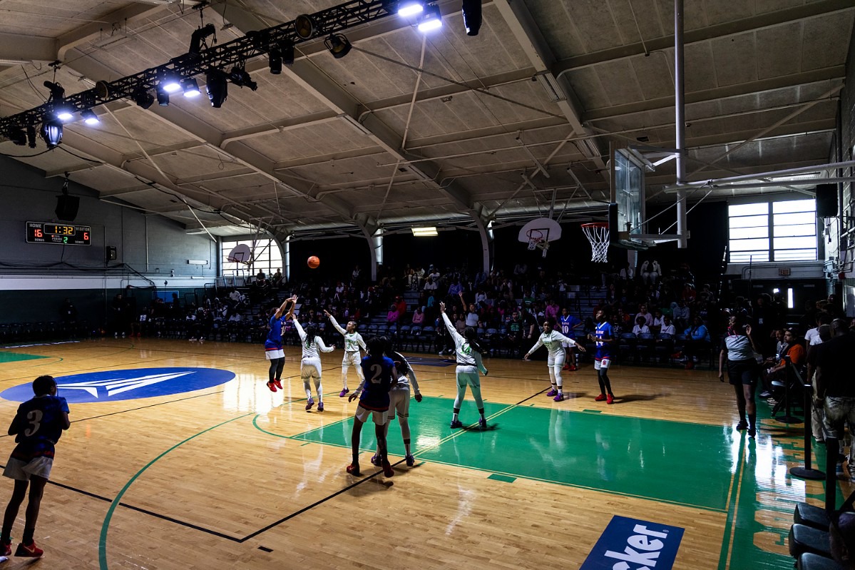 <strong>&ldquo;The Get Up" event Sunday at Snowden School was a Memphis basketball showcase and community block party.</strong> (Brad Vest/Special to The Daily Memphian)