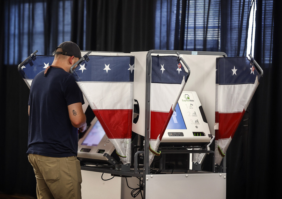 <strong>Voters casting ballots during early voting at Raleigh United Methodist Church on Sept. 18, 2023. Tuesday, Nov. 5, is Election Day in the 2024 presidential general election.</strong> (Mark Weber/The Daily Memphian file)