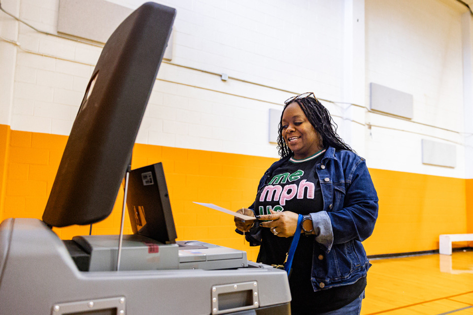 <strong>Voters cast their ballots at Whitehaven Community Center on Election Day Tuesday, Nov. 5, 2024.</strong> (Benjamin Naylor/Special to The Daily Memphian)