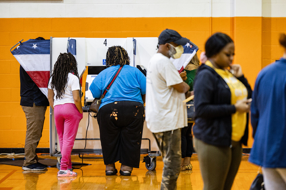 <strong>Citizens vote at Whitehaven Community Center as others get their ballots ready on Election Day, Nov. 5.</strong> (Benjamin Naylor/Special to The Daily Memphian)