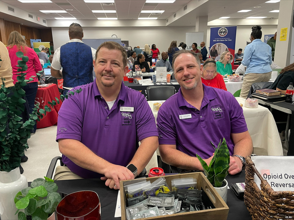 <strong>Brad Yackey and Carter Crooks, with A Betor Way, helps those with substance abuse issues to provide things like clean syringes and HIV and Hepatitis C testing.</strong> (Aarron Fleming/The Daily Memphian)