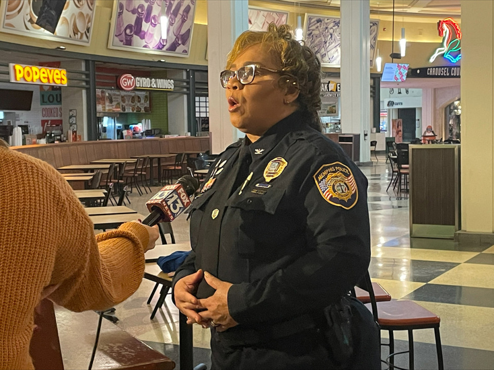 <strong>MPD Col. Lenora Armstead speaks to reporters ahead of a business safety forum Thursday, Nov. 7.</strong> (Aarron Fleming/The Daily Memphian)