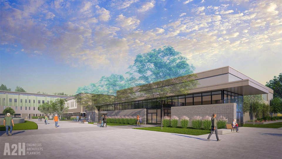 <strong>When Memphis City Council members blocked plans from MSCS to build a school off Germantown Parkway to replace Germantown High School, a new school in Frayser may be built first. Shown is a rendering of the planned Frayser High School.</strong> (Courtesy Memphis-Shelby County Schools file)