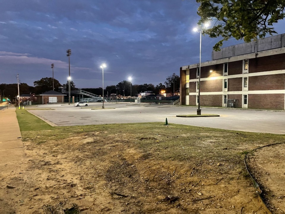 <strong>A student was shot at Central High Monday, Nov. 18, in a parking lot behind the school.</strong> (Aarron Fleming/The Daily Memphian)