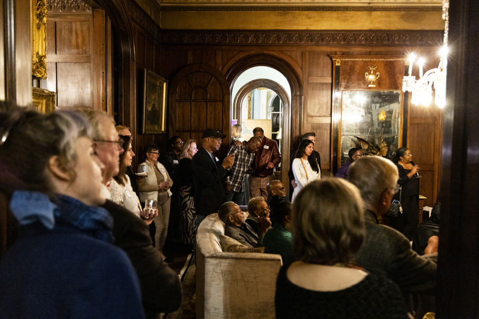 <strong>People watch as Memphis Jazz Workshop members hold a concert on Saturday, Nov. 16, at the Annesdale Mansion.</strong> (Brad Vest/Special to The Daily Memphian)