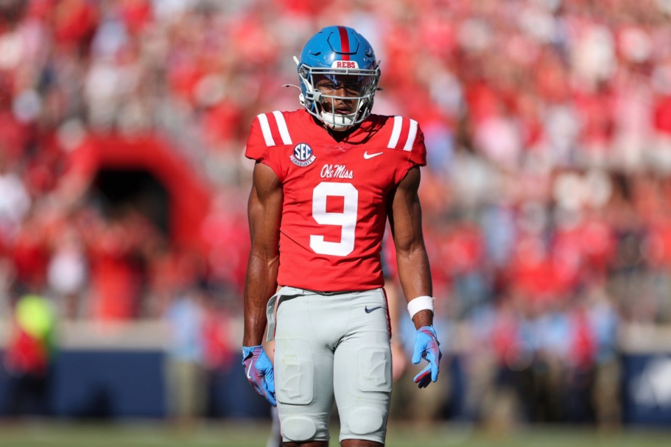 <strong>Mississippi is getting star receiver Tre Harris back after missing the last three games with a lower-body injury. Harris still leads the Rebels with 59 receptions for 987 yards.</strong> (Randy J. Williams/AP)