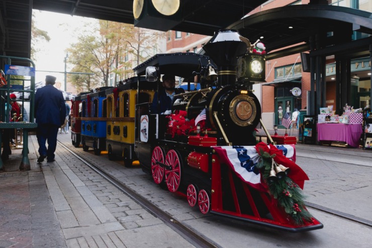 <strong>A Christmas train runs down Main Street during the Saturday, Nov,. 23, 2024 Downtown Holiday Tree Lighting sponsored by the Downtown Memphis Commission.</strong> (Ziggy Mack/Special to The Daily Memphian)