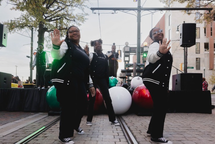 <strong>The Angel Street youth music group performs during the Saturday, Nov,. 23, 2024 Downtown Holiday Tree Lighting sponsored by the Downtown Memphis Commission.</strong> (Ziggy Mack/Special to The Daily Memphian)