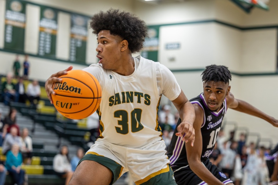 <strong>Fred Smith Jr. (30) of Briarcrest during the game against Trezevant High School on Nov 19, 2024 at Briarcrest Christian School.</strong> (Wes Hale/Special to the Daily Memphian)