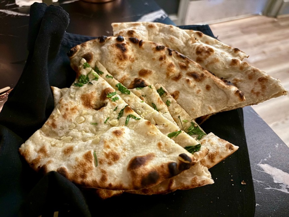 <strong>Garlic Naan from Swagath Indian Cuisine and Bar.</strong> (Joshua Carlucci/Special to The Daily Memphian)