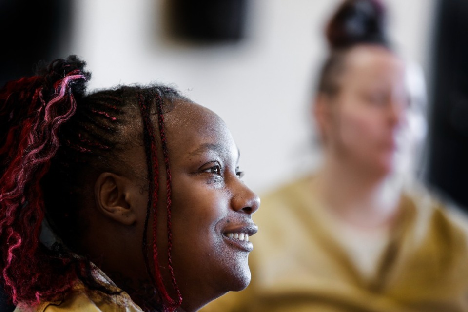 <strong>Shelby County Correction inmate Sharda Jeffries, is one of several women taking part in a parenting class on Friday, Nov. 22, 2024.</strong> (Mark Weber/The Daily Memphian)