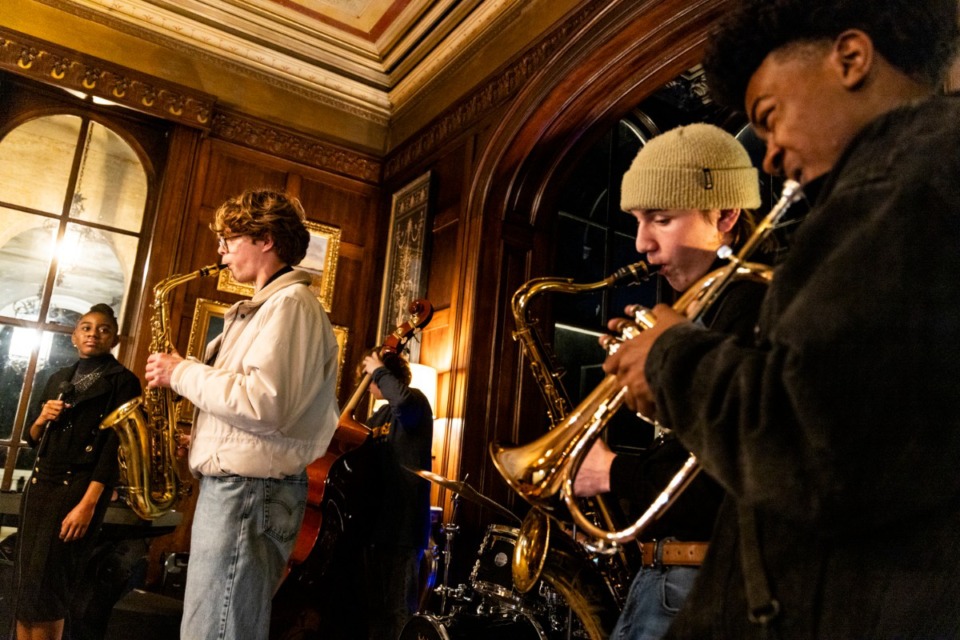 <strong>Memphis Jazz Workshop musicians perform Saturday, Nov. 16, 2024, at the Annesdale Mansion.</strong> (Brad Vest/Special to The Daily Memphian)