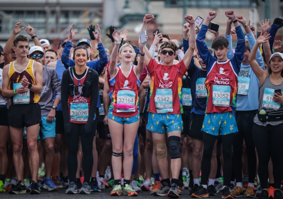 <strong>Runners await the start of the St. Jude Memphis Marathon Dec. 2, 2023.</strong> (Patrick Lantrip/The Daily Memphian file)