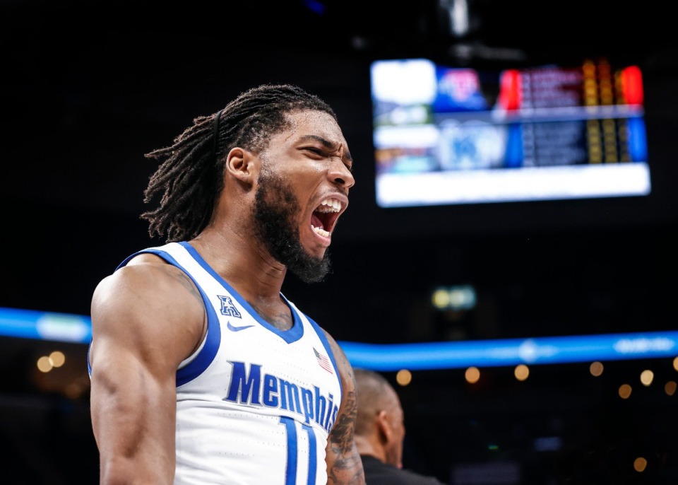 <strong>University of Memphis guard Tyrese Hunter scored 20 points against Louisiana Tech Wednesday, Dec. 4, 2024.</strong> (Mark Weber/The Daily Memphian)