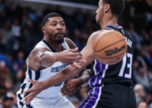 <strong>Memphis Grizzlies guard Marcus Smart (36) passes during the Dec. 5, 2024, game against the Sacramento Kings.</strong>&nbsp;<strong>Smart finished with 18 points in the victory.</strong> (Patrick Lantrip/The Daily Memphian)