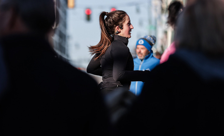 <strong>Spectators watch runners pass Beale Street during the St. Jude Memphis Marathon on Dec. 7.</strong> (Patrick Lantrip/The Daily Memphian