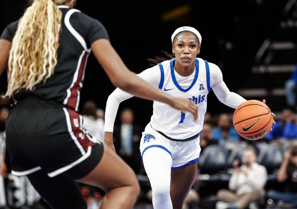 <strong>University of Memphis Tigers guard Tilly Boler (in an Oct. 15 photo) led the Tigers Sunday, Dec. 8 with 22 points.</strong> (Mark Weber/The Daily Memphian)