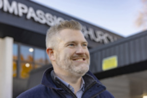 <strong>Nick Robbins campaigned outside Compassion Church in Colliervile on Thursday, Dec. 5.</strong> (Ziggy Mack/Special to The Daily Memphian)