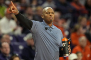 <strong>Memphis head coach Penny Hardaway watches play against Clemson during the first half of an NCAA basketball game, Saturday, Dec. 14, 2024, in Clemson, S.C.</strong> (Mike Stewart/AP)