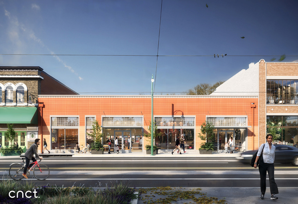 <strong>The 11,760-square-foot building at 321 S. Main St., formerly Pepperite Printing, will be renovated into a liquor and convenience store with one or two retail bays.</strong> (Courtesy John Halford/Cnct. Design)