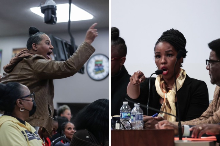 The Memphis-Shelby County Schools board meeting became highly contentious on Tuesday, Dec. 17. (Patrick Lantrip/The Daily Memphian)