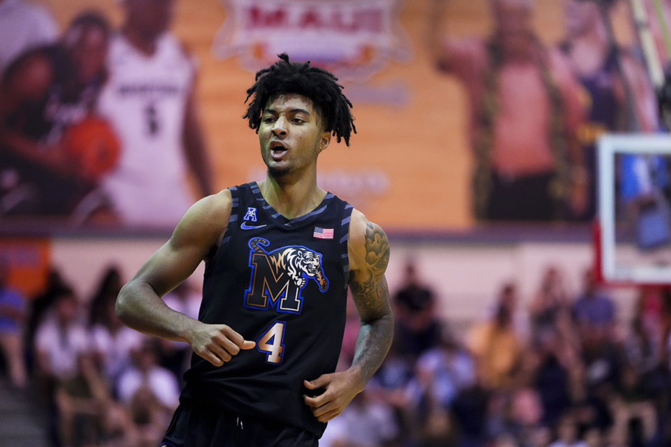 <strong>Memphis guard PJ Haggerty (4) led the Tigers against Virginia with 27 points.</strong> (Lindsey Wasson/AP file)