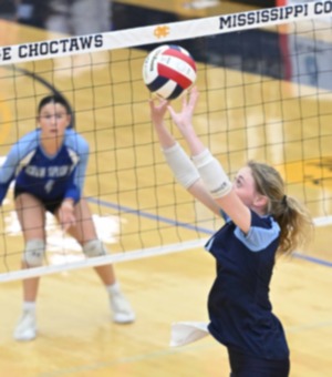 <strong>Lewisburg senior&nbsp;Claire Smith&nbsp; leaves as the school&rsquo;s all-time leader in assists and racked up 1,013 in 2024, an average of 8.6 per set. </strong>(MHSAA/Randy JW Photo)