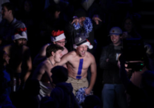 <strong>University of Memphis fans get hyped up before a Saturday, Dec. 21 game against Mississippi State. An announced crowd of more than 14,000 showed up inside FedExForum to support the Tigers against the Bulldogs. The Bulldogs prevailed 79-66.&nbsp;</strong>(Patrick Lantrip/The Daily Memphian)