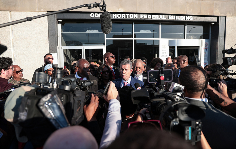 <strong>Attorney Antonio Romanucci answers questions after a verdict was reached in the case of Tyre Nichols' death Oct. 3.</strong> (Patrick Lantrip/The Daily Memphian file)