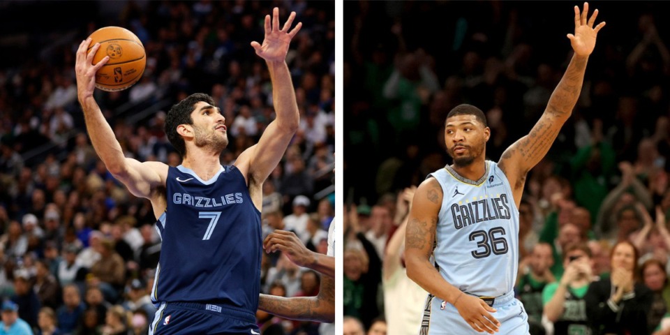 <strong>The Memphis Grizzlies announced Saturday, Dec. 28, medical updates on forward Santi Aldama (left) and&nbsp;guard Marcus Smart.</strong> (The Daily Memphian file)