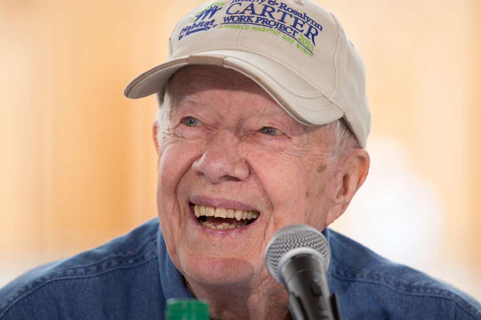 <strong>Jimmy Carter visited Memphis for a Habitat for Humanity project.</strong> (The Daily Memphian file)&nbsp;