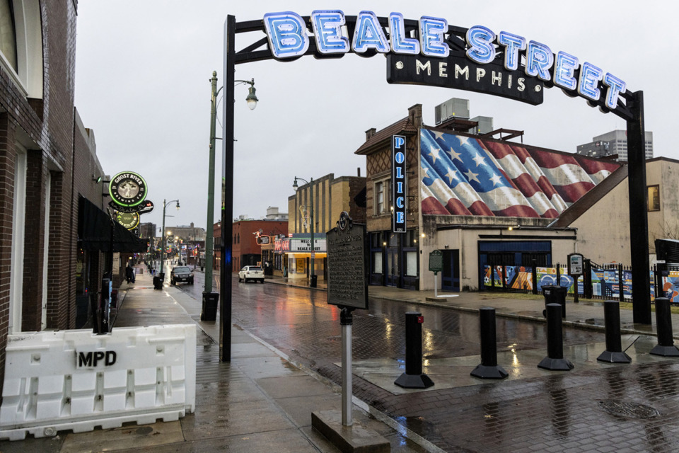 <strong>The bollards, which go up after Beale Street is open to traffic during the morning hours on weekdays, are designed to stop a 7.5-ton vehicle traveling at 40 miles an hour.</strong> (Brad Vest/Special to The Daily Memphian)