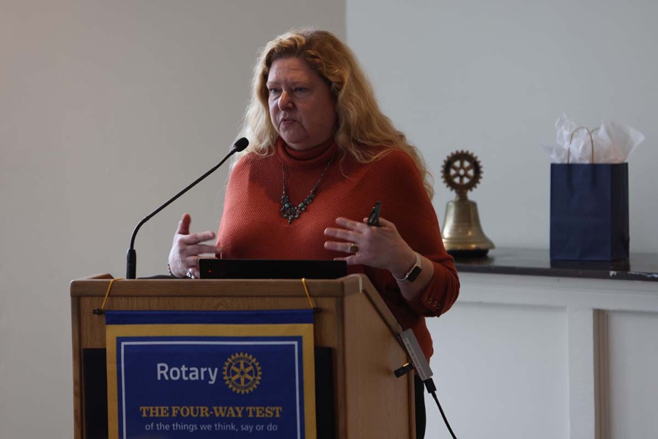 <strong>Laurie Powell, CEO of Alliance Healthcare Services, told The Rotary Club of Memphis at the Brooks Museum that their crisis wellness center on Broad Avenue will open on Valentine&rsquo;s Day.</strong> (Brad Vest/Special to The Daily Memphian)