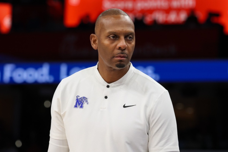 <strong>Memphis Tigers coach Penny Hardaway during the first half against the Ole Miss Rebels at FedExForum on Saturday, Dec. 28, 2024.</strong> (Wes Hale/Special to The Daily Memphian file)