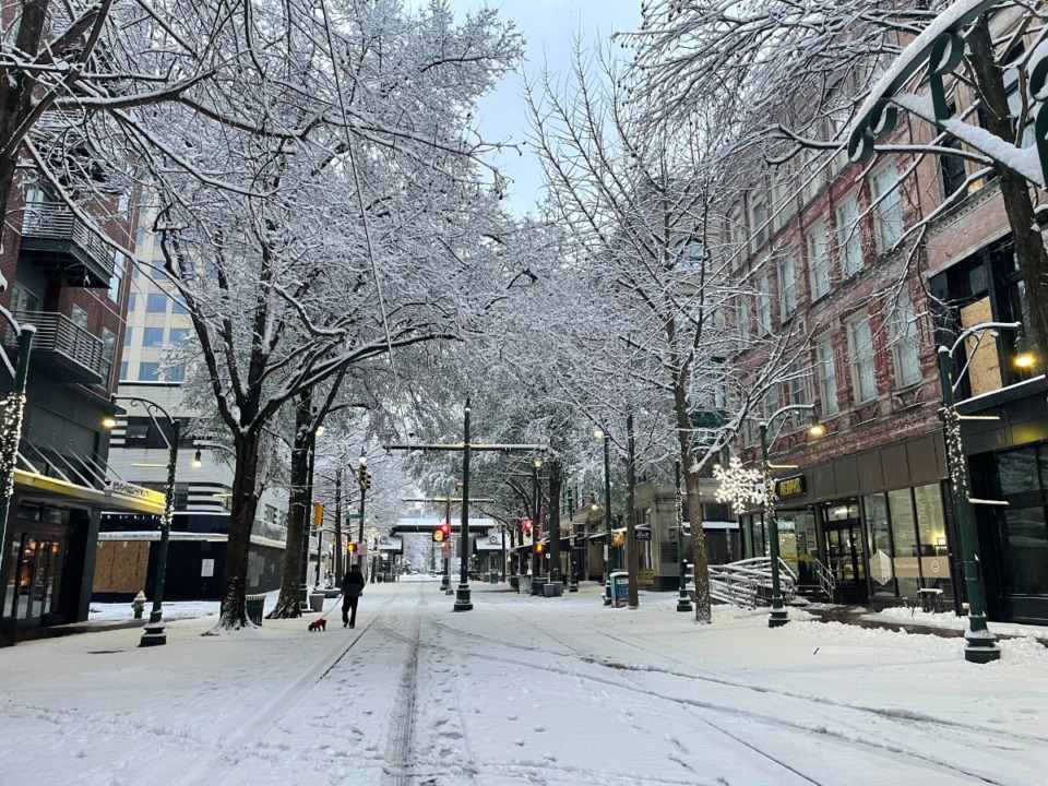 <strong>Downtown Memphis on the morning of Friday, Jan. 10, 2025. </strong>(Samuel Hardiman/The Daily Memphian)