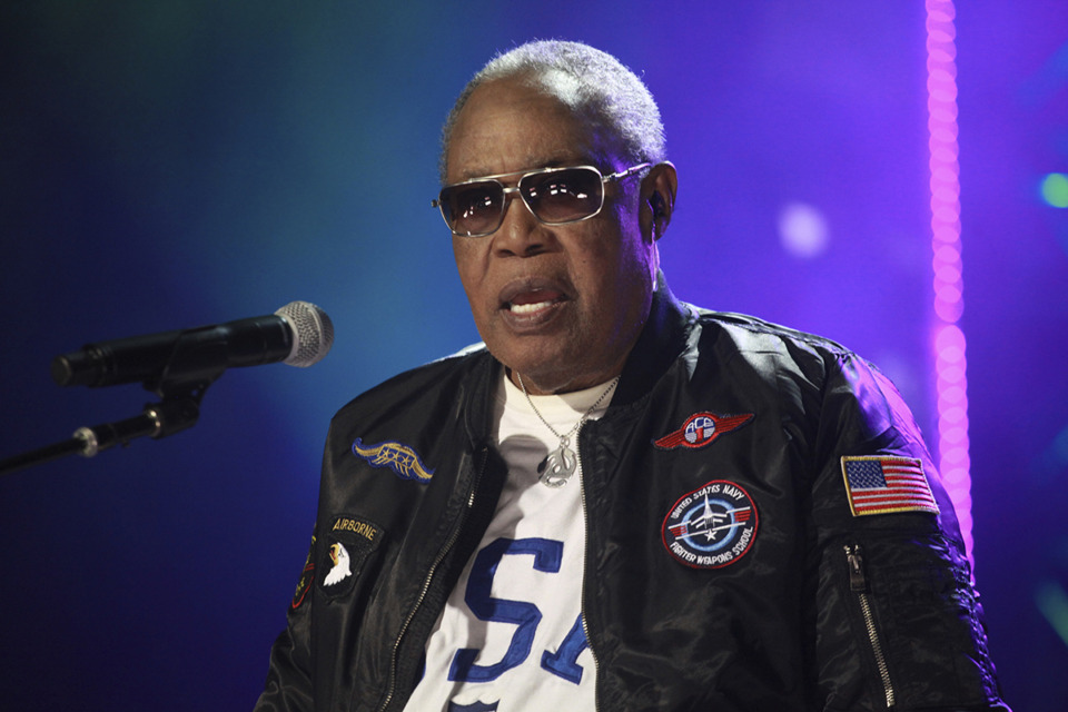 <strong>Sam Moore was at America Salutes You and Wall Street Rocks Presents: Guitar Legends For Heroes Benefit at Terminal 5 Nov. 29, 2017, in New York City.</strong> (Diego Corredor/MediaPunch/IPX)