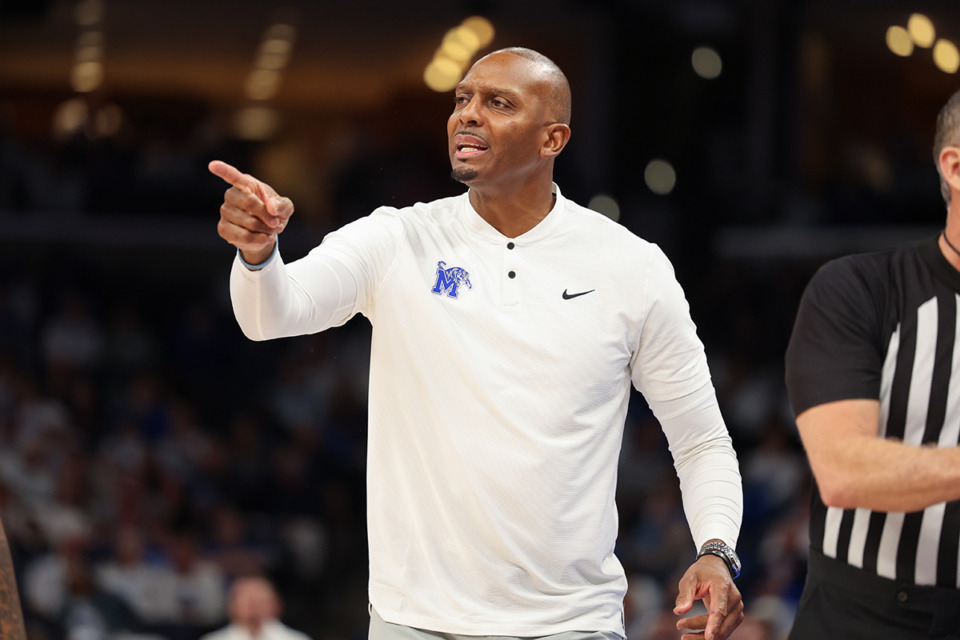 <strong>Memphis Tigers Head Coach Penny Hardaway reacts against the Ole Miss Rebels during the second half at FedExForum on Saturday, Dec. 28, 2024.</strong> (Wes Hale/Special to The Daily Memphian file)&nbsp;