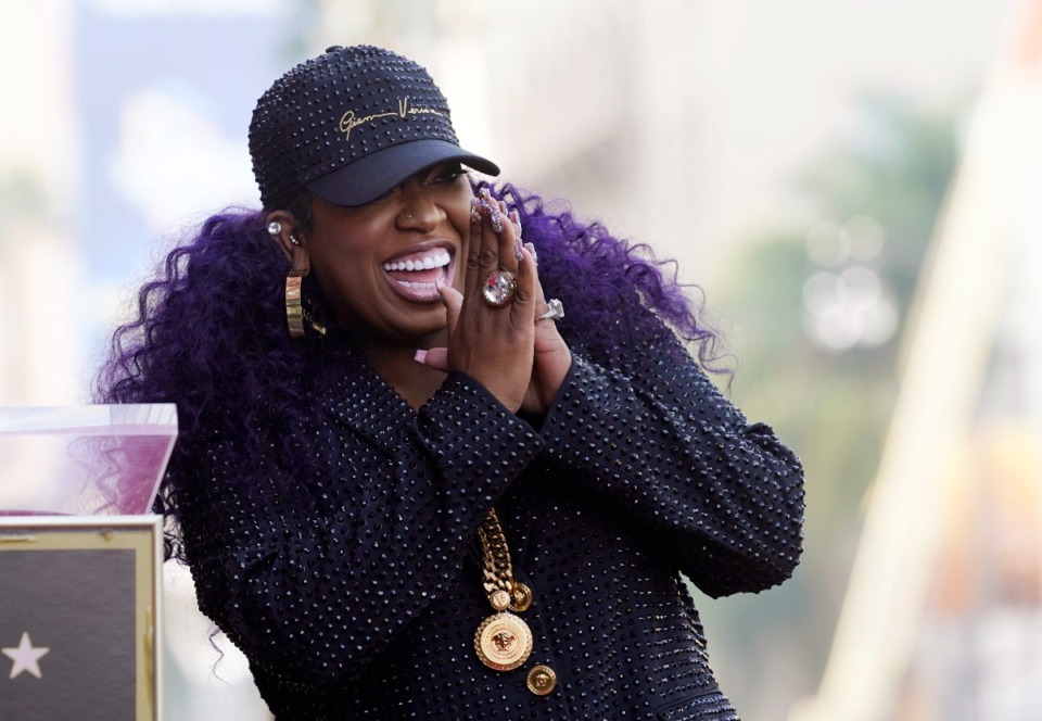 <strong>Missy Elliott is pictured during a ceremony to award her a star on the Hollywood Walk of Fame, Monday, Nov. 8, 2021, in Los Angeles.</strong> (Chris Pizzello/AP File)