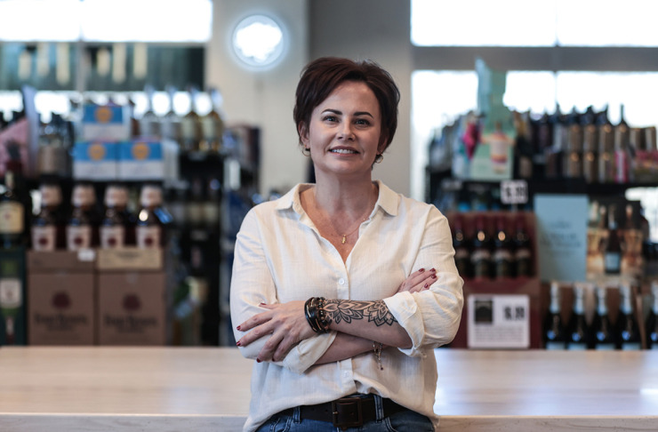 Cynthia Hudani owns City Center Liquor in Lakeland. (Patrick Lantrip/The Daily Memphian)