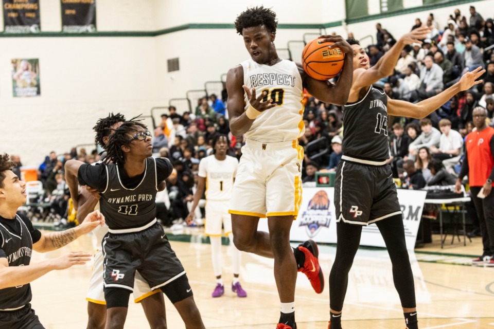 <strong>Whitehaven&rsquo;s Jarmon Brittman grabs a rebound during Friday&rsquo;s game against Dynamic Prep at the Memphis Hoopfest at Briarcrest Christian School on Jan. 3, 2025. Brittman is up for The Daily Memphian&rsquo;s&nbsp;high school boys basketball player of the week</strong>. (Brad Vest/Special t The Daily Memphian)