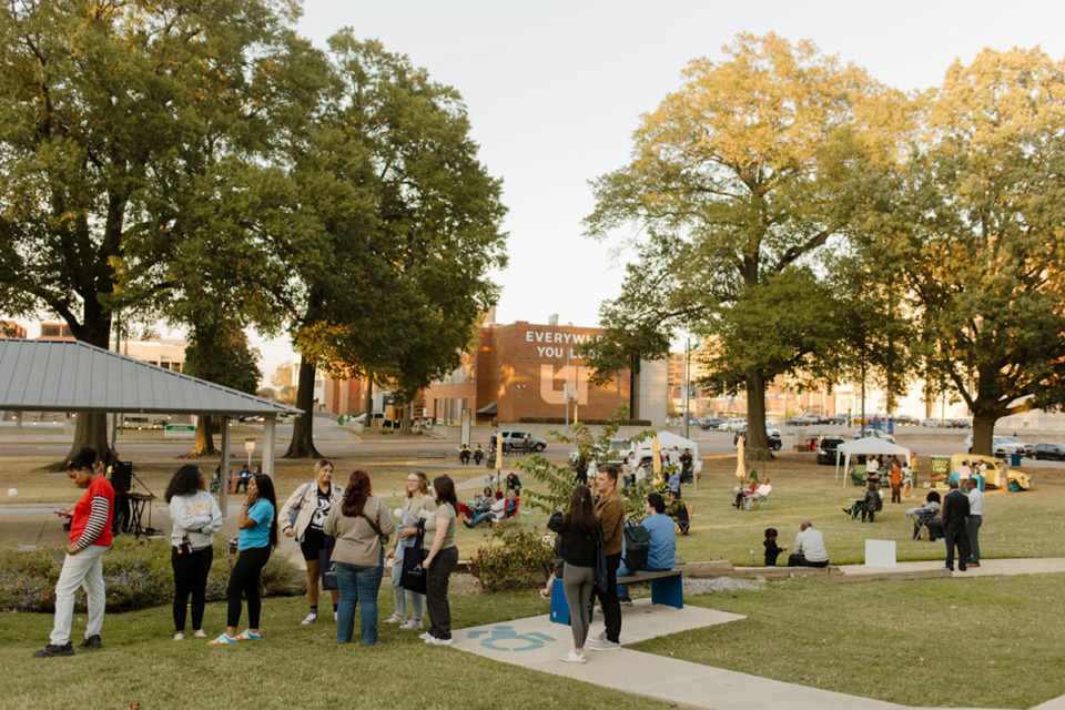 <strong>A Happy Hour at the newly renamed Medical District Park brought together students from the four colleges within the medical district.</strong> (Courtesy Memphis Medical District Collaborative)