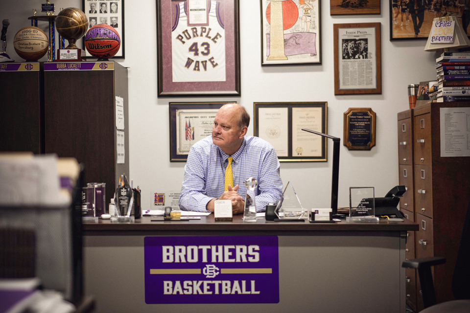 <strong>Bubba Luckett&nbsp;never expected to stay at CBHS as long as he has. He figured he&rsquo;d try coaching for a bit and then use his degree from Memphis State to make a living. An experiment, he says.</strong> (Courtesy Christian Brothers High School)