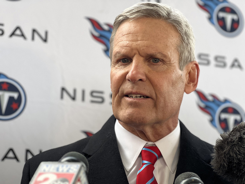 <strong>Tennessee Gov. Bill Lee speaks at a Feb. 29, 2024, press conference. Tennessee lawmakers began Lee&rsquo;s Education Freedom Scholarship Act in February 2024.</strong> (Ian Round/The Daily Memphian file)