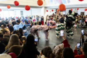 <strong>The Lions of Sacred Heart perform a dance during the Lunar New Year celebration at the Memphis Brooks Museum of Art on Saturday, Jan. 25.</strong> (Brad Vest/Special to The Daily Memphian)