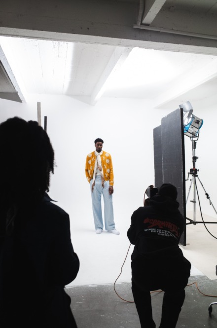 <strong>Jaren Jackson Jr. models at a fashion shoot in Paris.</strong> (Courtesy David Herrera)