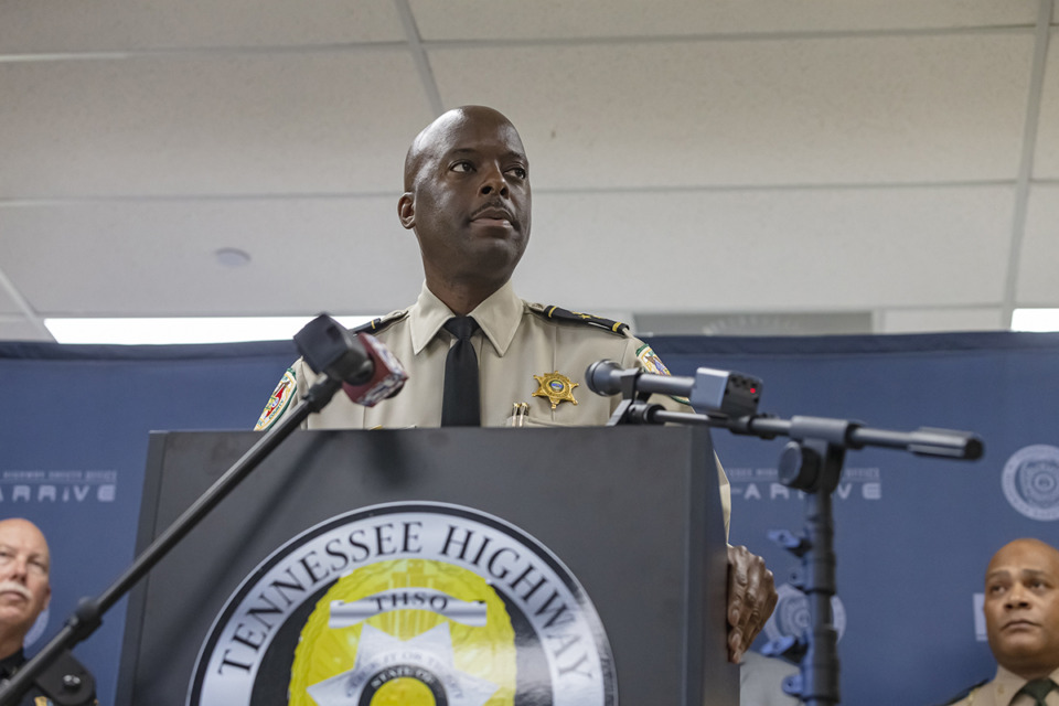 <strong>Shelby County Sheriff&rsquo;s Office Chief Deputy Anthony Buckner spoke at a press conference regarding the death of an inmate over the weekend.</strong> (Ziggy Mack/Special to The Daily Memphian file)