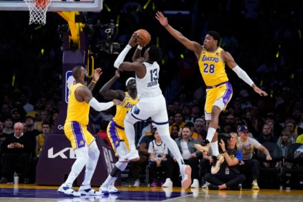 <strong>Jaren Jackson Jr. (13) during&nbsp; Game 6 of a first-round NBA basketball playoff series, April 28, 2023, in Los Angeles.</strong> (Jae C. Hong/AP Photo file)